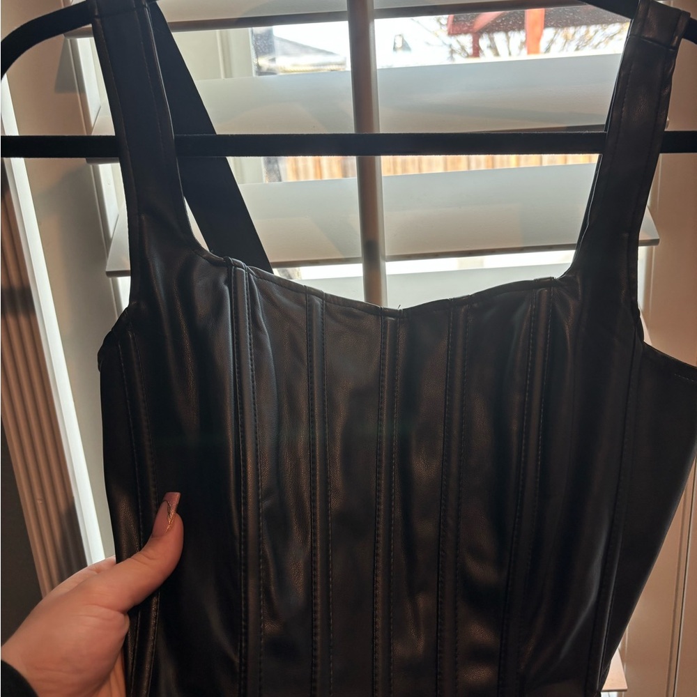 Fashion Nova Assure Me PU Corset Top